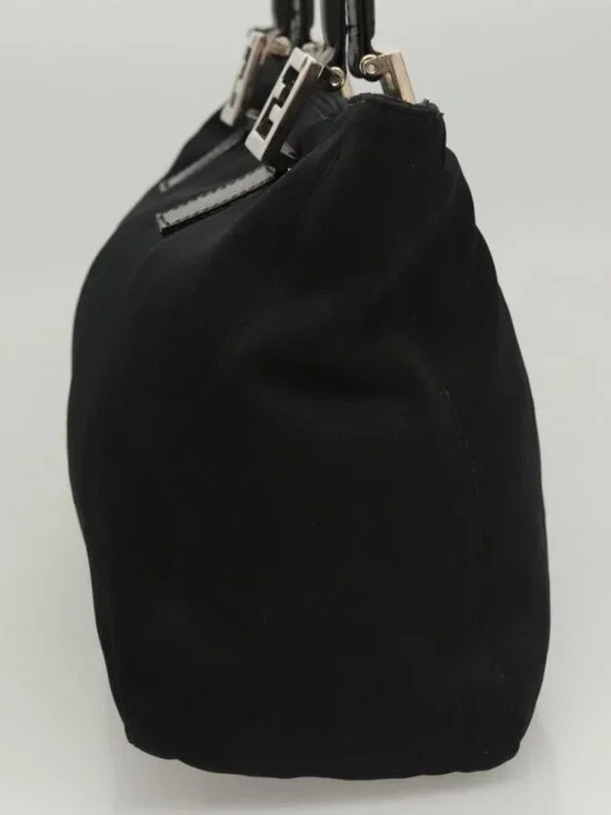 FENDI Hand Bag Nylon Black Silver Auth 122023 - Picture 4 of 16